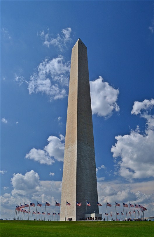 The Washington Monument, all 555 feet of it